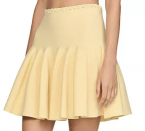 yellow knit skirt